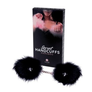 BLACK MARABOU HANDCUFFS Secret Play - FEMARVI S.L.