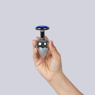 BLUE JEWELLED METAL BUTT PLUG L Secret Play - FEMARVI S.L.