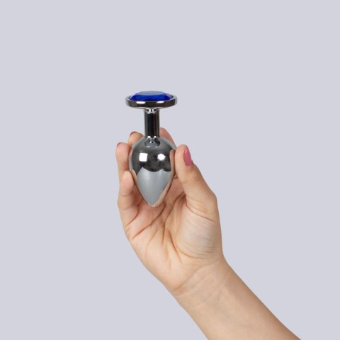 BLUE JEWELLED METAL BUTT PLUG L Secret Play - FEMARVI S.L.