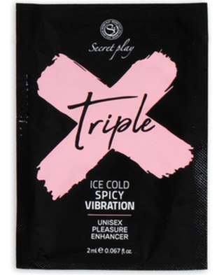 MONODOSIS TRIPLE X - 3 IN 1 UNISEX PLEASURE ENHANCER GEL 2 ML Secret Play - FEMARVI S.L.