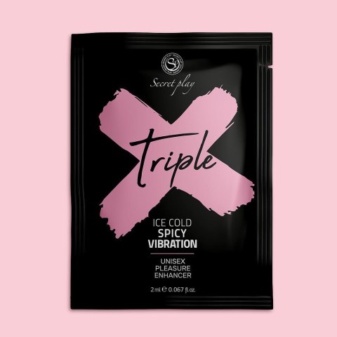 MONODOSIS TRIPLE X - 3 IN 1 UNISEX PLEASURE ENHANCER GEL 2 ML Secret Play - FEMARVI S.L.