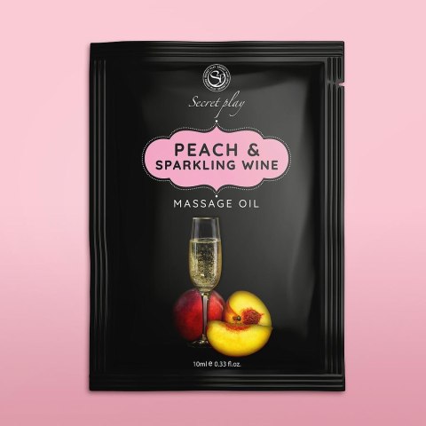 PEACH & SPARKLING WINE MASSAGE OIL 10 ML Secret Play - FEMARVI S.L.
