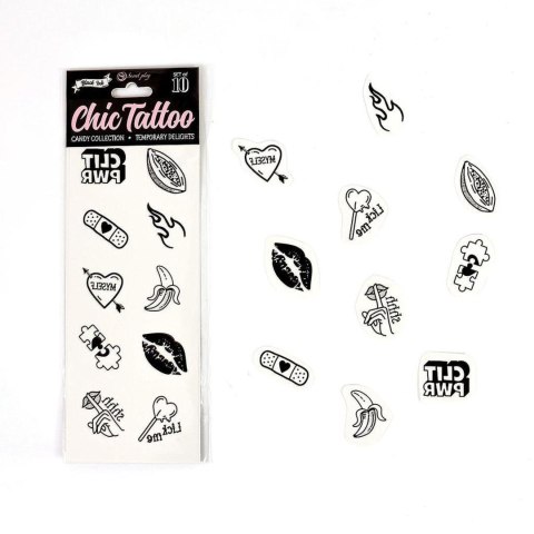 SET of 10 TEMPORARY TATTOOS - CANDY COLLECTION Secret Play - FEMARVI S.L.