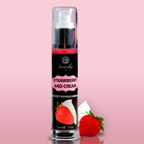 STRAWBERRY & CREAM HOT EFFECT KISSABLE LUBRICANT 50 ML Secret Play - FEMARVI S.L.