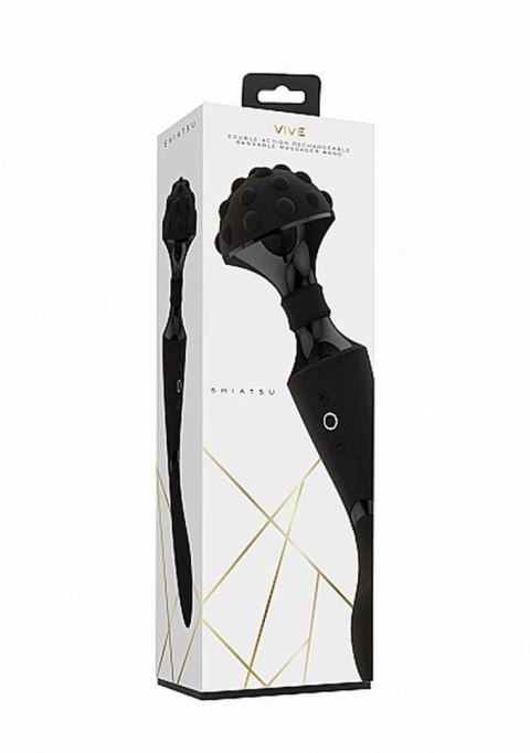 Stymulator- Shiatsu Bendable Massager Wand - Black SHOTS