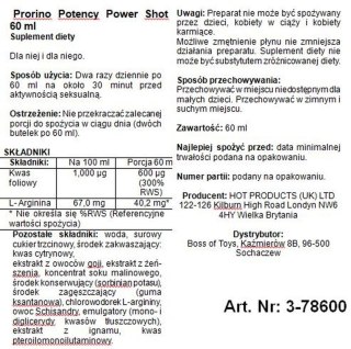 Supl.diety -Prorino Potency Power Shot 60 ml HOT Productions & Vertriebs GmbH