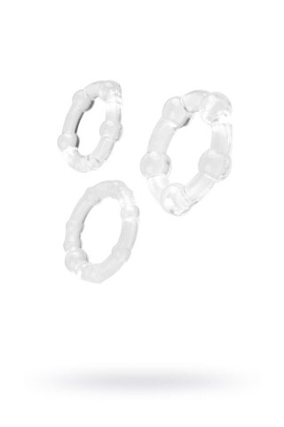 A-TOYS, Cockrings set, 3 pcs.TPE,Transparent, O 3,5 / 3/2 cm TOYFA - Boys of Toys Sp. z o.o. (dystrybutor)