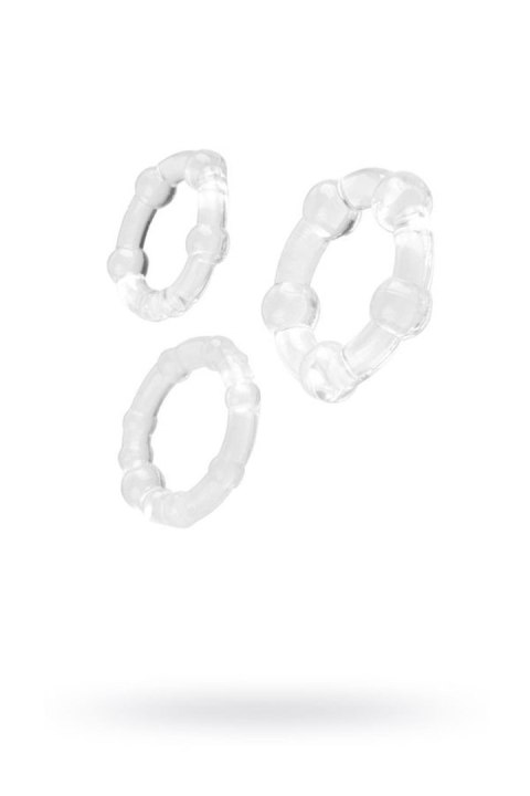 A-TOYS, Cockrings set, 3 pcs.TPE,Transparent, O 3,5 / 3/2 cm TOYFA - Boys of Toys Sp. z o.o. (dystrybutor)