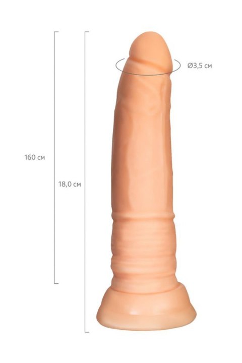 A-TOYS, Realistic Dildo, TPE, Flesh, 18 cm TOYFA - Boys of Toys Sp. z o.o. (dystrybutor)