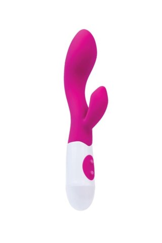 A-TOYS, Vibrator Fela with Clitoral Stimulator, Silicone, Pink, 20.5 cm, 10 speeds, 2xAAA TOYFA - Boys of Toys Sp. z o.o. (dystrybutor)