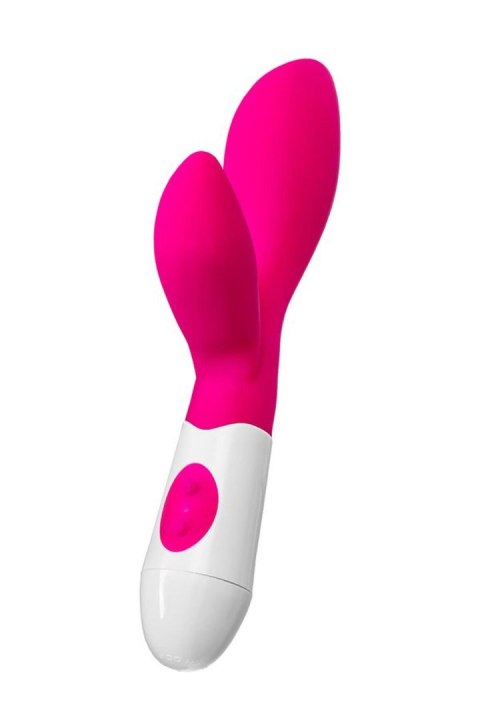 A-TOYS, Vibrator Lilu with Clitoral Stimulator, Silicone, Pink, 20 cm, 10 speeds, 2xAAA TOYFA - Boys of Toys Sp. z o.o. (dystrybutor)