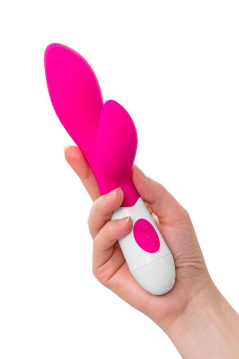 A-TOYS, Vibrator Lilu with Clitoral Stimulator, Silicone, Pink, 20 cm, 10 speeds, 2xAAA TOYFA - Boys of Toys Sp. z o.o. (dystrybutor)