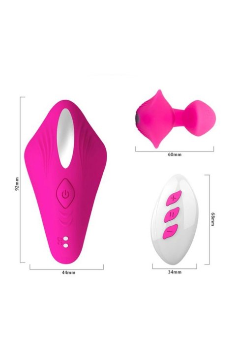 A-TOYS Vibrator for couples Cobrum, silicone, pink, 9.6 cm TOYFA - Boys of Toys Sp. z o.o. (dystrybutor)