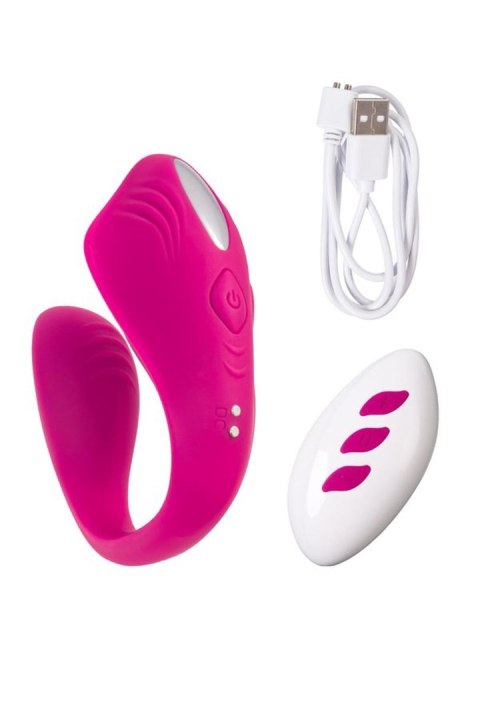 A-TOYS Vibrator for couples Cobrum, silicone, pink, 9.6 cm TOYFA - Boys of Toys Sp. z o.o. (dystrybutor)