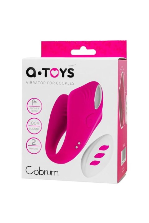 A-TOYS Vibrator for couples Cobrum, silicone, pink, 9.6 cm TOYFA - Boys of Toys Sp. z o.o. (dystrybutor)