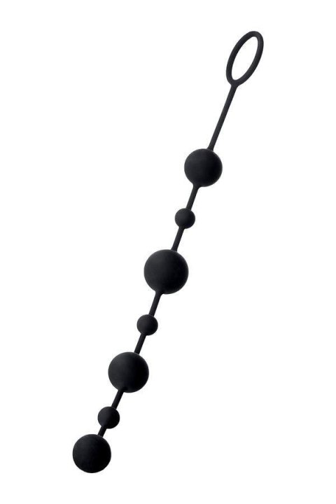 Anal beads Toyfa A-toys Coron, with balls, silicone, black, 35,9 cm TOYFA - Boys of Toys Sp. z o.o. (dystrybutor)