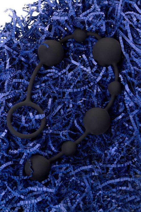 Anal beads Toyfa A-toys Coron, with balls, silicone, black, 35,9 cm TOYFA - Boys of Toys Sp. z o.o. (dystrybutor)