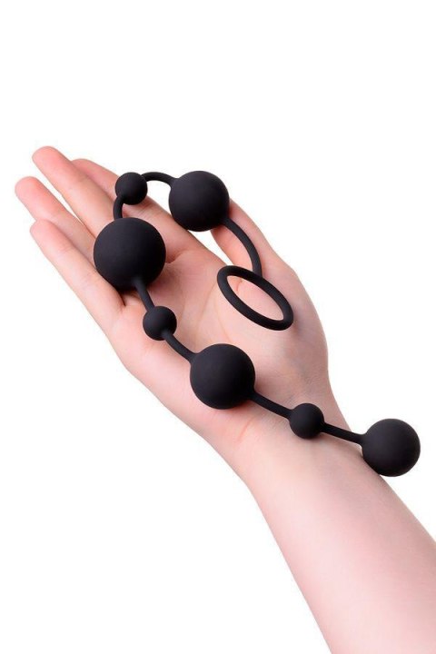 Anal beads Toyfa A-toys Coron, with balls, silicone, black, 35,9 cm TOYFA - Boys of Toys Sp. z o.o. (dystrybutor)
