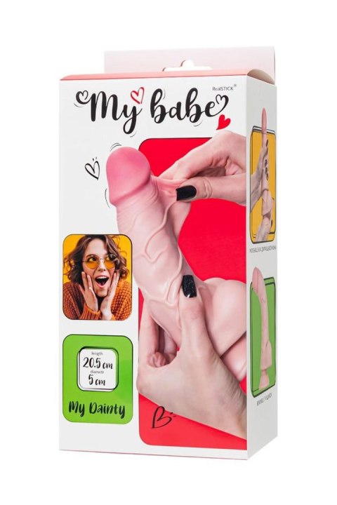 Dildo My babe by RealStick My Dainty, flesh,TPE, 20,5cm TOYFA - Boys of Toys Sp. z o.o. (dystrybutor)