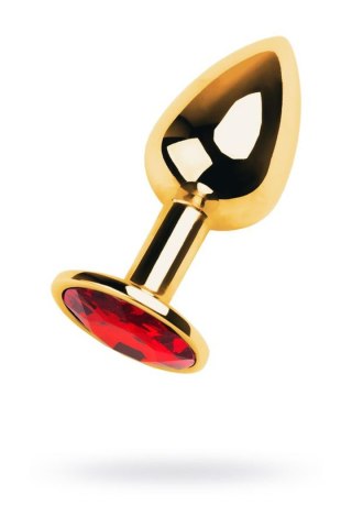 Gold anal plug with gem, red TOYFA - Boys of Toys Sp. z o.o. (dystrybutor)