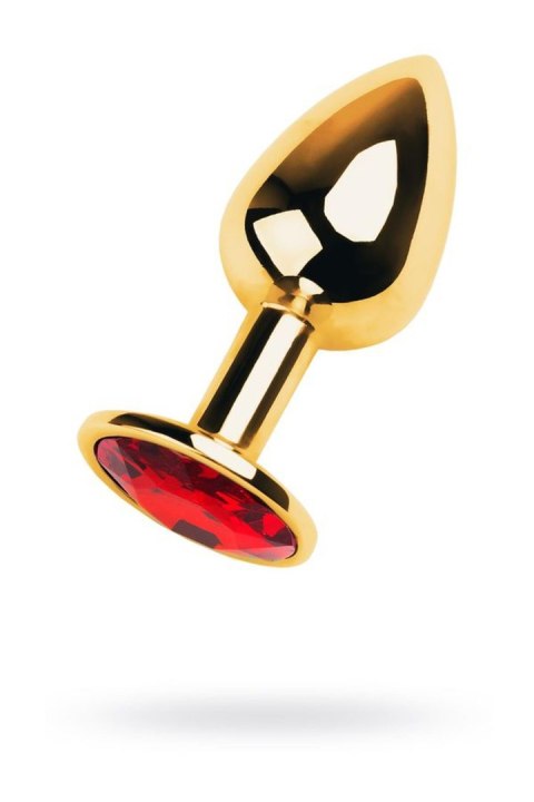 Gold anal plug with gem, red TOYFA - Boys of Toys Sp. z o.o. (dystrybutor)