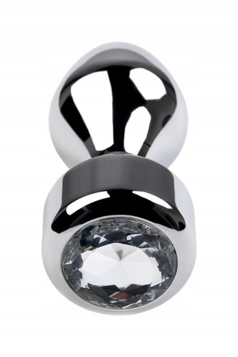 Metal by TOYFA, Anal plug, metal, silver, with diamond crystal, 9.5 cm, O 3.5 cm, 130 g TOYFA - Boys of Toys Sp. z o.o. (dystrybutor)