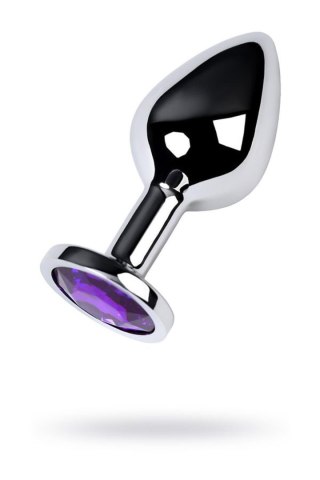 Silver anal plug TOYFA Metal,with a amethyst colored gem TOYFA - Boys of Toys Sp. z o.o. (dystrybutor)