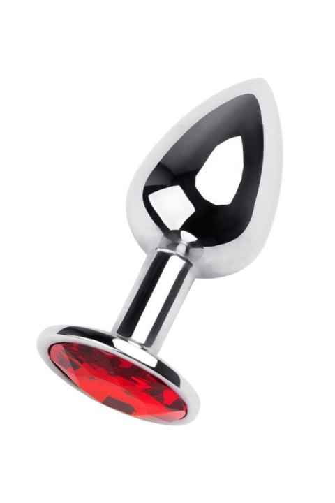 Silver anal plug TOYFA Metal,with a red gem TOYFA - Boys of Toys Sp. z o.o. (dystrybutor)