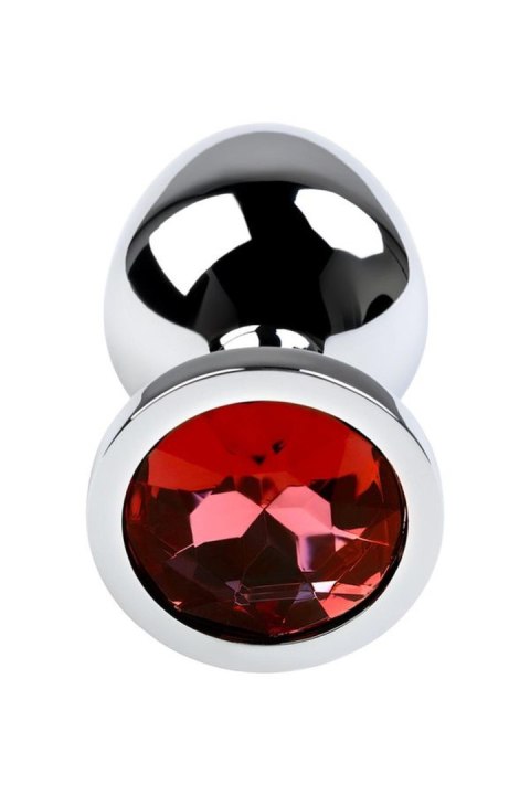Silver anal plug with gem, red TOYFA - Boys of Toys Sp. z o.o. (dystrybutor)