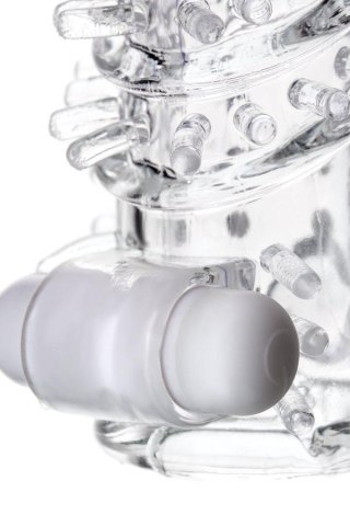 Sleeve TOYFA A-Toys Fril, with vibro bullet, TPR, transparent, 13,4 cm TOYFA - Boys of Toys Sp. z o.o. (dystrybutor)