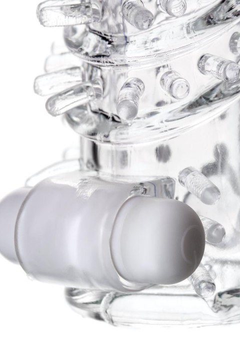 Sleeve TOYFA A-Toys Fril, with vibro bullet, TPR, transparent, 13,4 cm TOYFA - Boys of Toys Sp. z o.o. (dystrybutor)