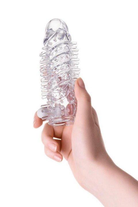 Sleeve TOYFA A-Toys Fril, with vibro bullet, TPR, transparent, 13,4 cm TOYFA - Boys of Toys Sp. z o.o. (dystrybutor)