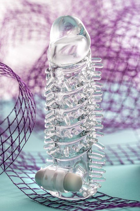 Sleeve TOYFA A-Toys Fril, with vibro bullet, TPR, transparent, 13,4 cm TOYFA - Boys of Toys Sp. z o.o. (dystrybutor)