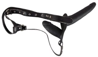 Double Strap On Black Silicone ORION