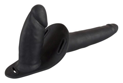 Double Strap On Black Silicone ORION