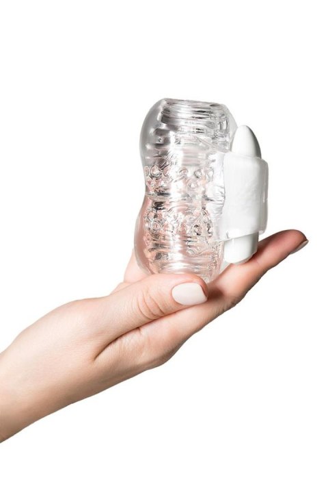 Lingam Khani, Vibrating Masturbator, TPE, Transparent, 9 cm TOYFA - Boys of Toys Sp. z o.o. (dystrybutor)
