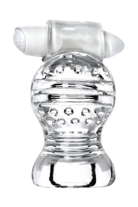 Lingam Shakti, Vibrating Masturbator, TPE, Transparent, 9 cm TOYFA - Boys of Toys Sp. z o.o. (dystrybutor)