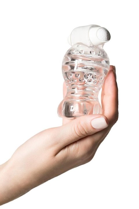 Lingam Shakti, Vibrating Masturbator, TPE, Transparent, 9 cm TOYFA - Boys of Toys Sp. z o.o. (dystrybutor)