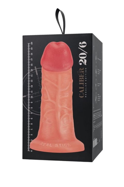 Realistic dildo Caliber 20/6 , PVC, flesh, length 20cm, diameter 6cm TOYFA - Boys of Toys Sp. z o.o. (dystrybutor)