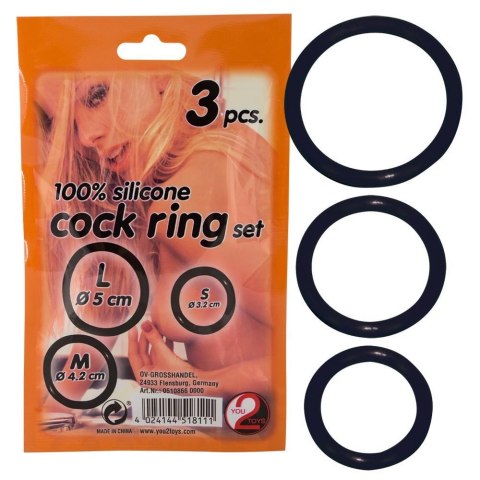 Silicone Cock Ring set 3 pcs ORION