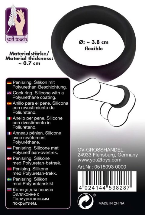 Black Velvets Cock Ring 3.8 cm ORION