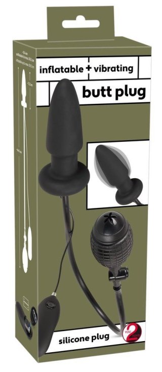 Inflatable vibrating butt plug ORION