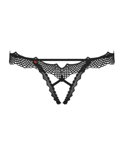 Bielizna-Bravelle stringi otwarte czarne S/M Obsessive - Amocarat Sp. z o.o.