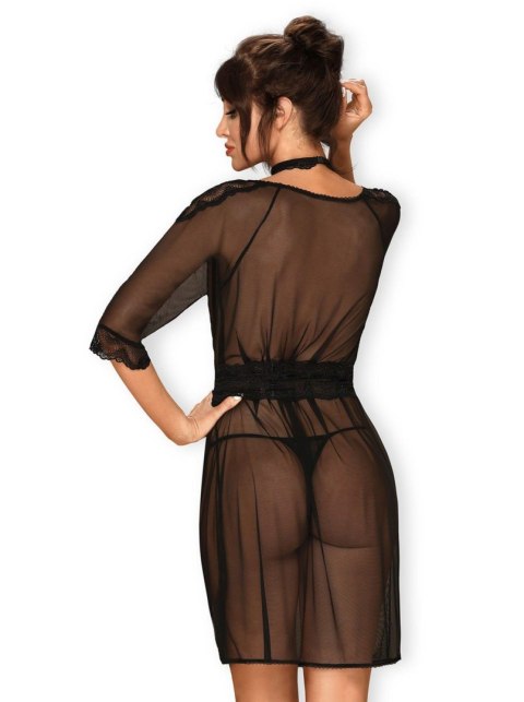 Bielizna-Lucita peniuar czarny S/M Obsessive - Amocarat Sp. z o.o.