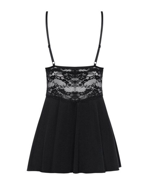 Bielizna-810-BAB-1 babydoll i stringi czarna S/M Obsessive - Amocarat Sp. z o.o.