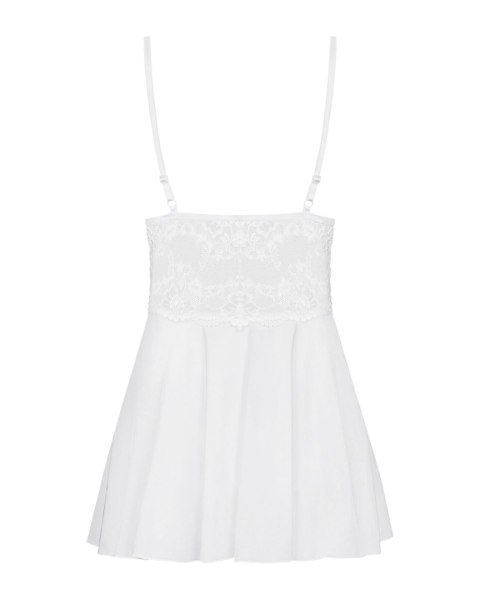 Bielizna-810-BAB-2 babydoll i stringi biała L/XL Obsessive - Amocarat Sp. z o.o.