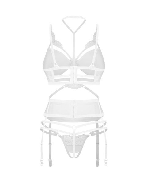 Premisis White otwarty komplet 3-częściowy 2XL/3XL Obsessive - Amocarat Sp. z o.o.