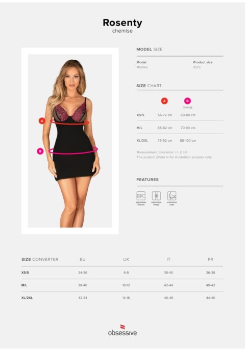 Rosenty koszulka i stringi M/L Obsessive - Amocarat Sp. z o.o.