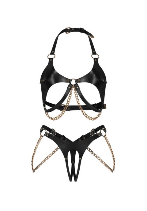 Anyya Black komplet 2-częściowy otwarty S/M/L Obsessive - Amocarat Sp. z o.o.