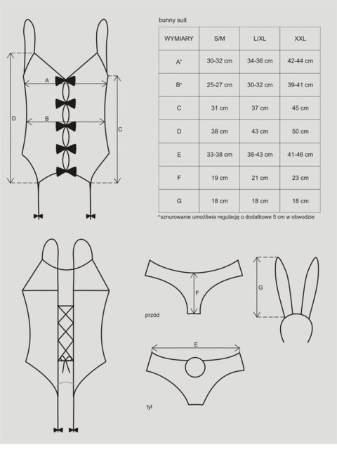 Bielizna-Bunny suit kostium L/XL Obsessive - Amocarat Sp. z o.o.